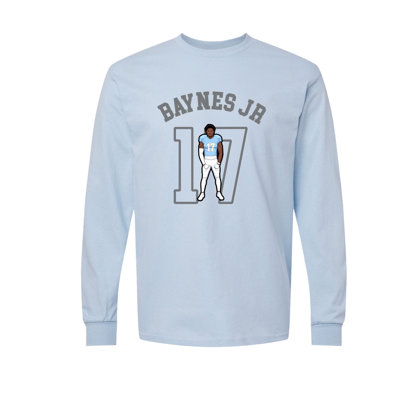 Long Sleeve Tee — Shirsey Arch in Light Blue