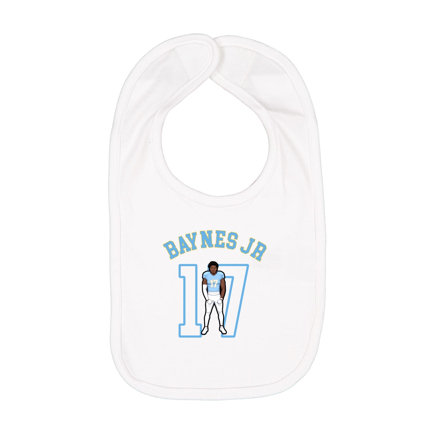 Infant Bib — Shirsey Arch in White