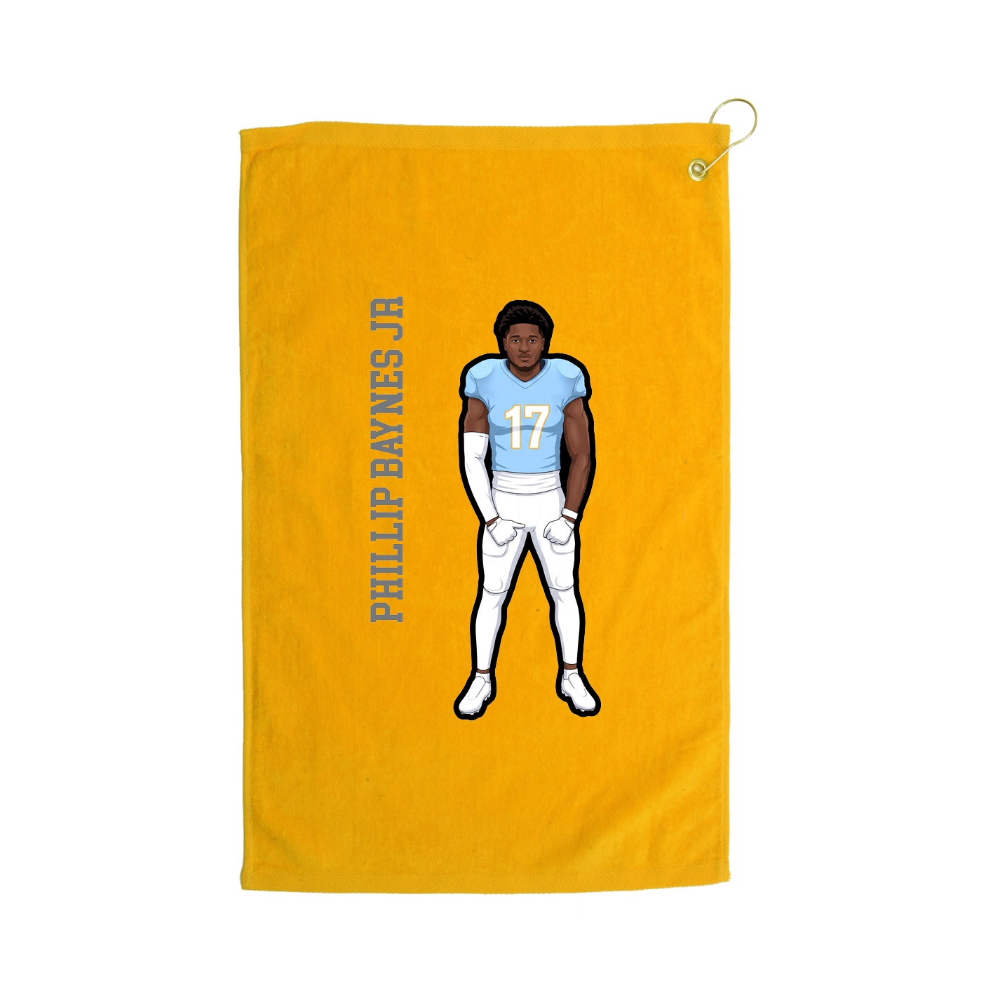 Golf Towel — Name Vertical in Gold