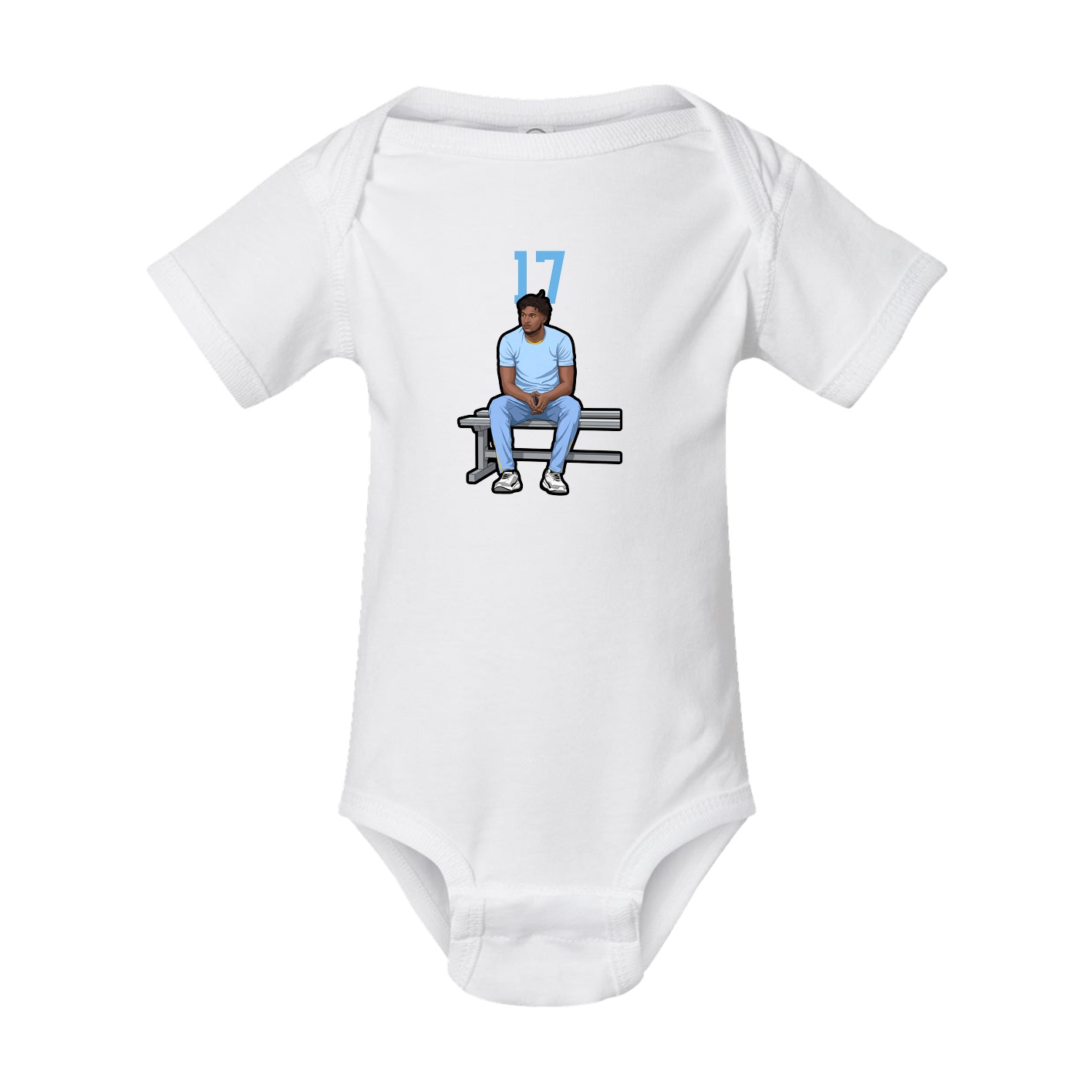 Baby Onesie — Number Top in White