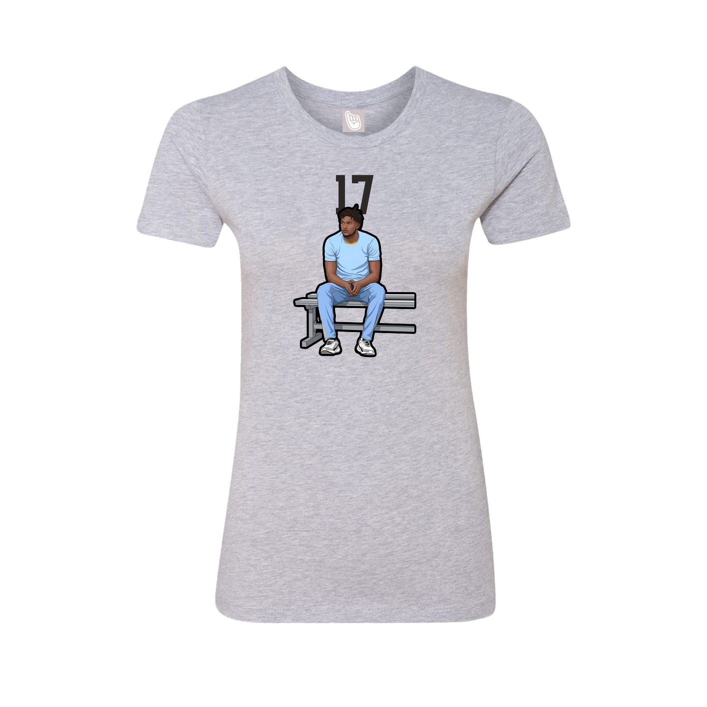 Womens Tee — Number Top in Grey