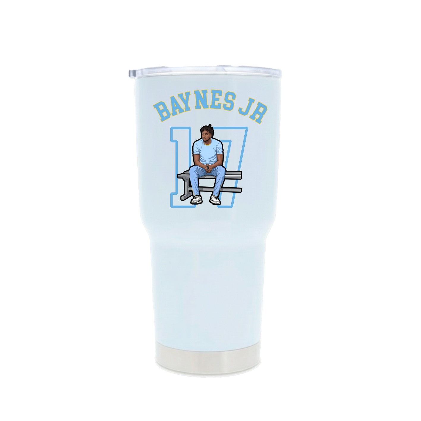 30oz Stainless Steel Tumbler — Shirsey Arch in White