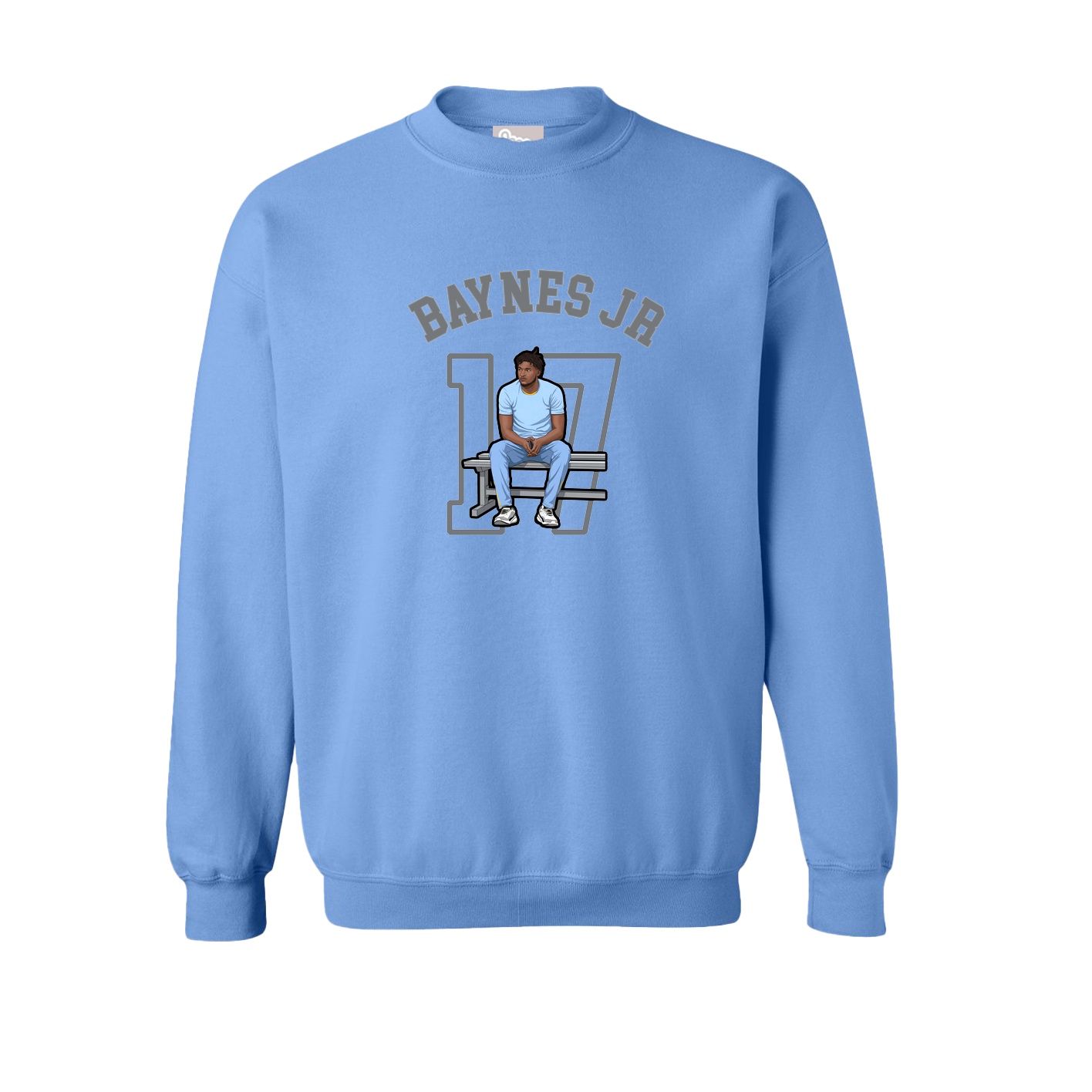 Fleece Crew — Shirsey Arch in Powder Blue