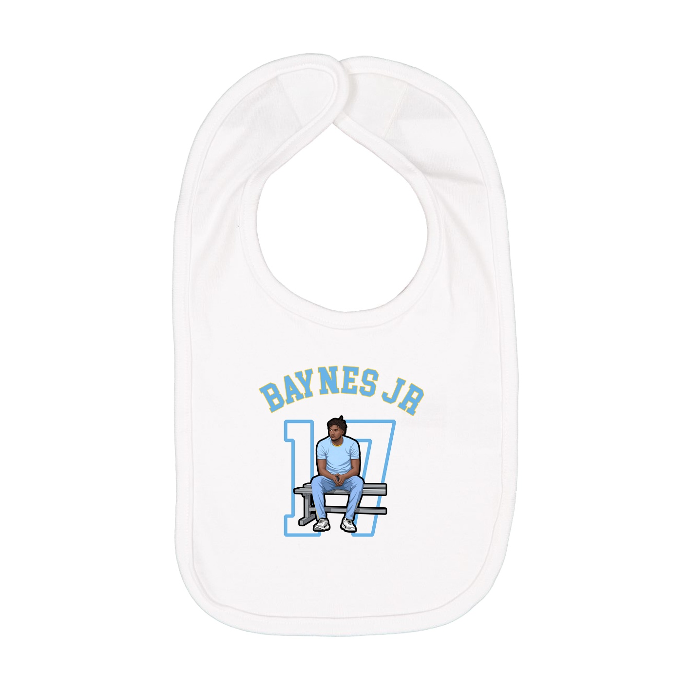 Infant Bib — Shirsey Arch in White