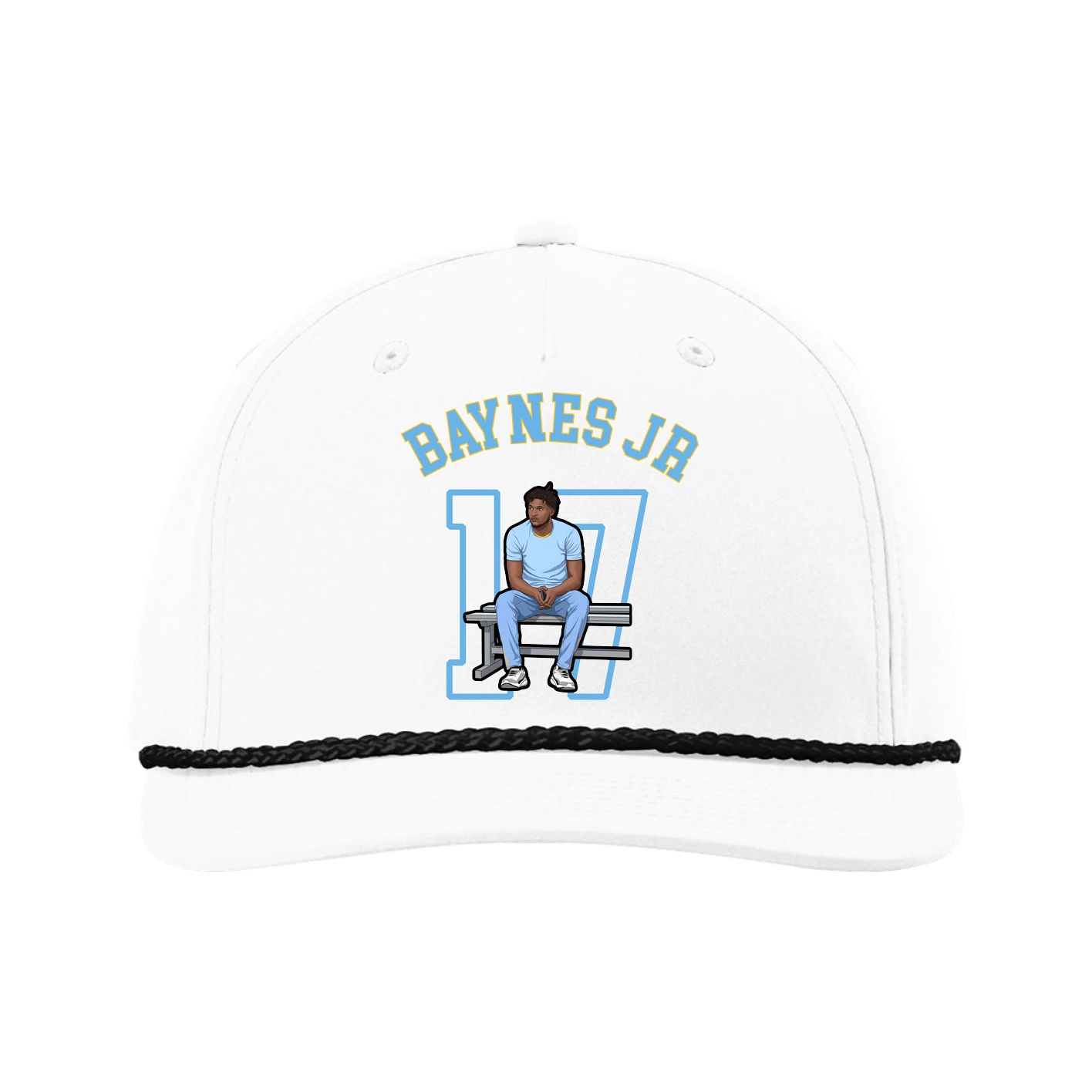 Five-Panel Classic Rope Cap — Shirsey Arch in White