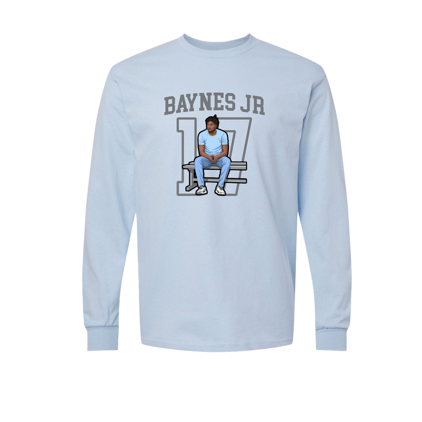 Long Sleeve Tee — Shirsey in Light Blue