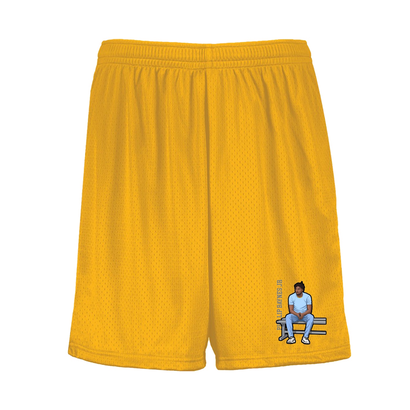 Shorts — Name Vertical in Gold