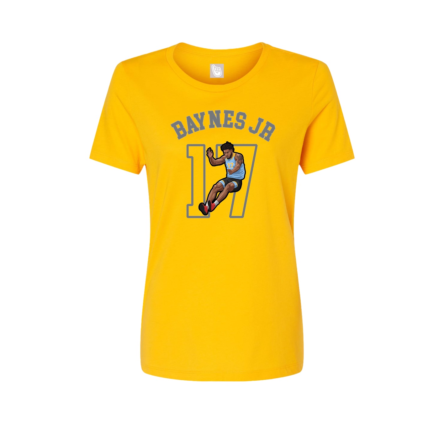 Fitted Women's Tee — Shirsey Arch in Gold