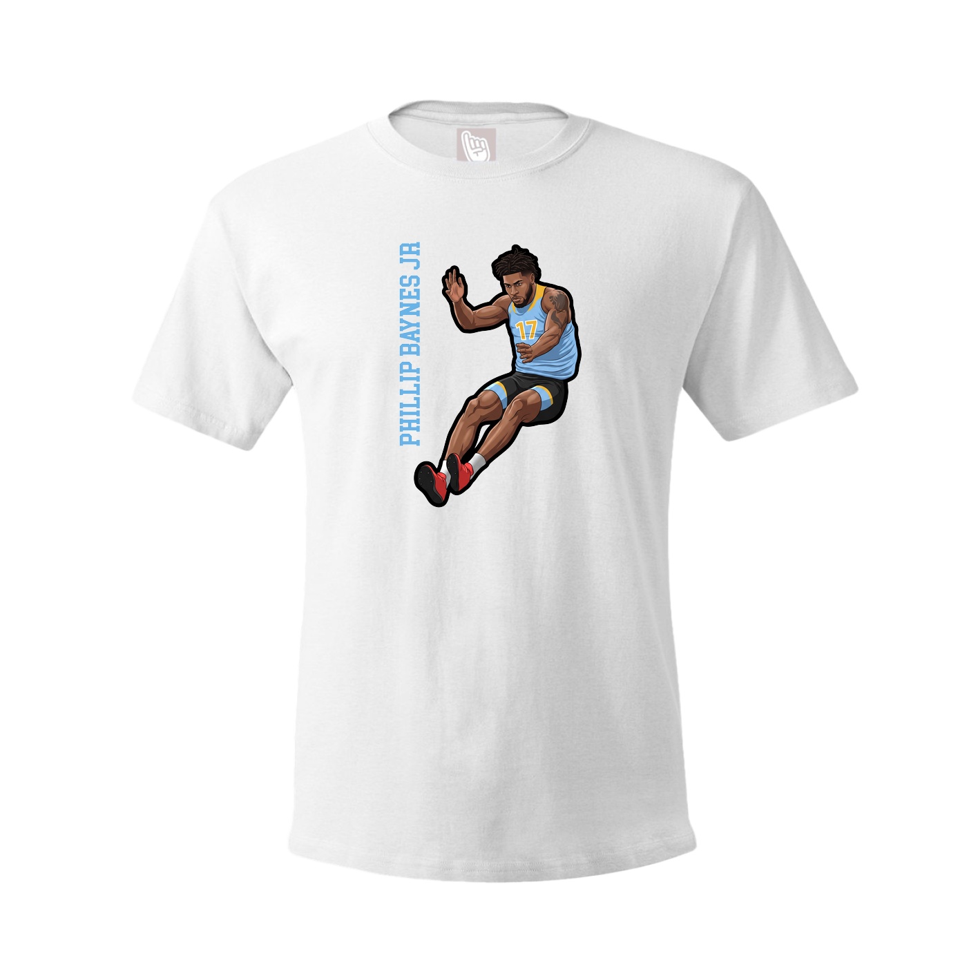 Youth Tee — Name Vertical in White