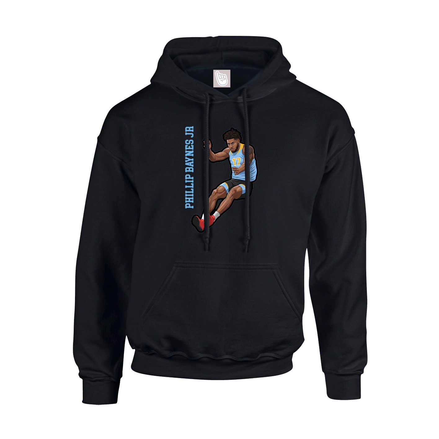 Hoodie — Name Vertical in Black