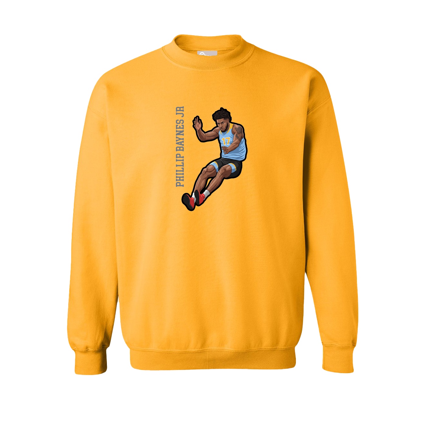 Fleece Crew — Name Vertical in Gold