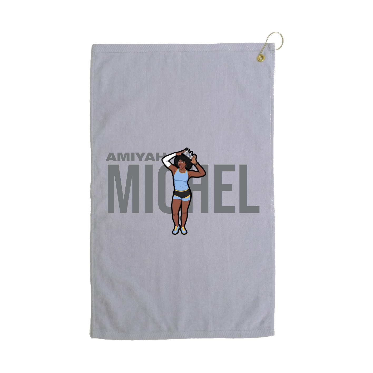 Golf Towel — Player Name in Grey