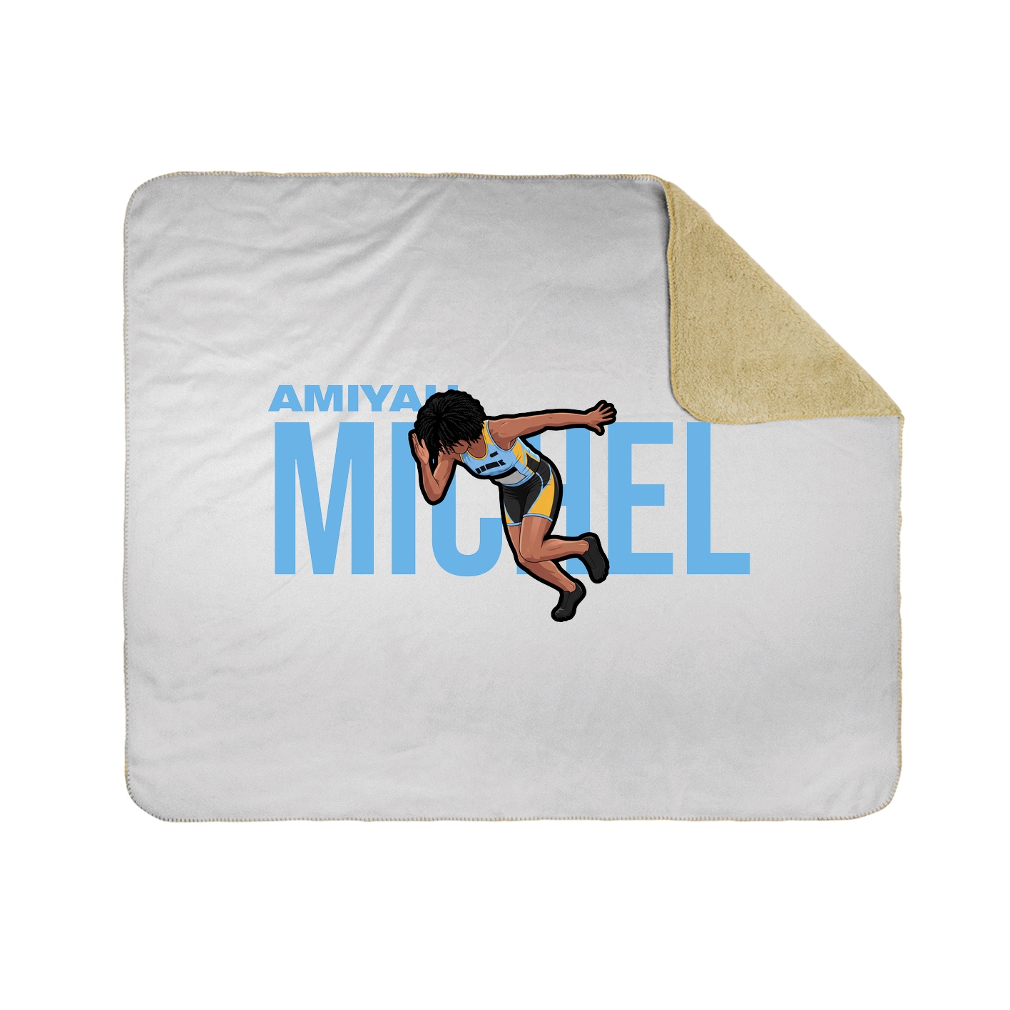 Throw Blanket — Player Name in White