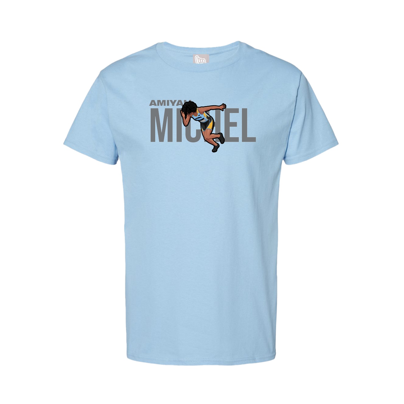 Youth Tee — Player Name in Light Blue
