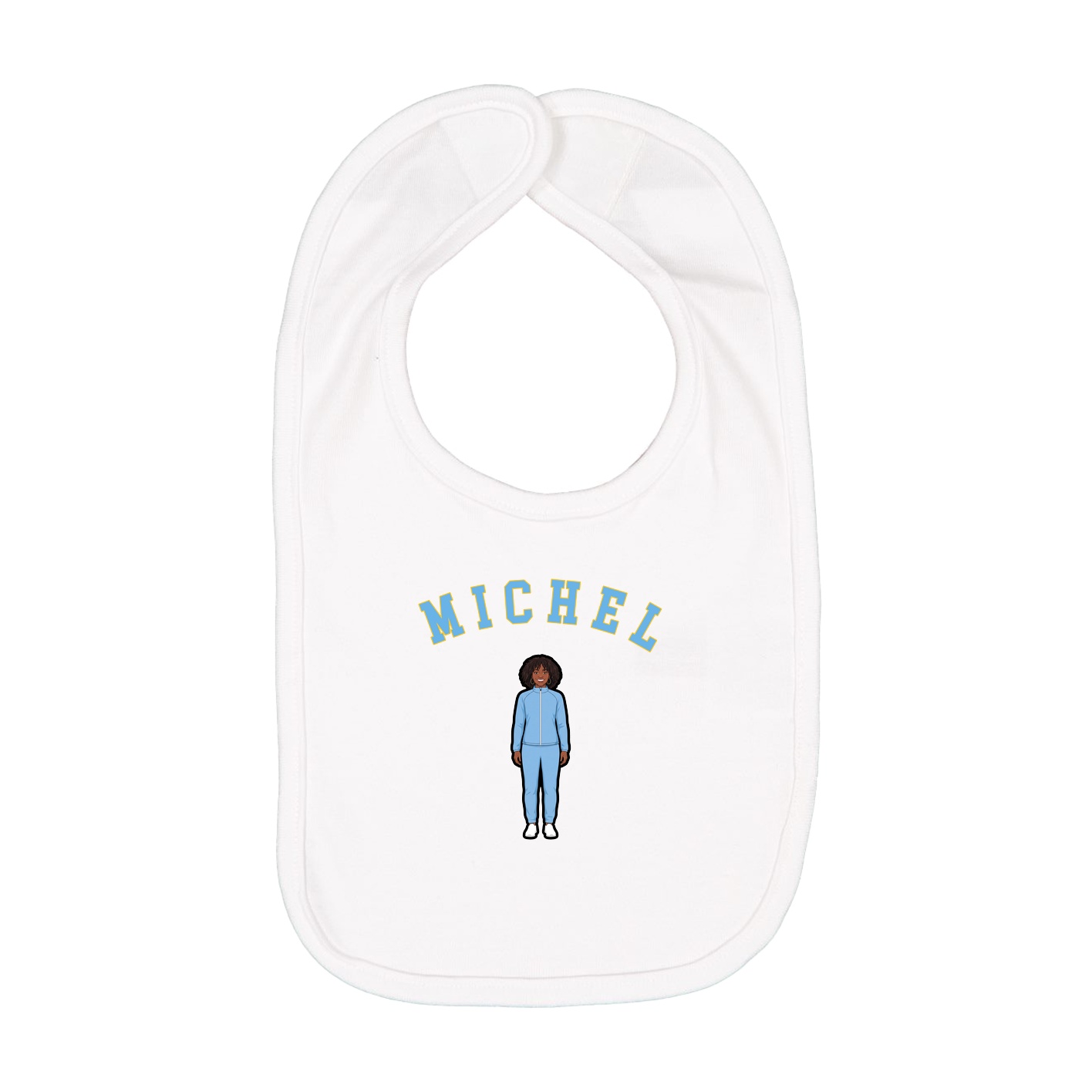 Infant Bib — Shirsey Arch in White