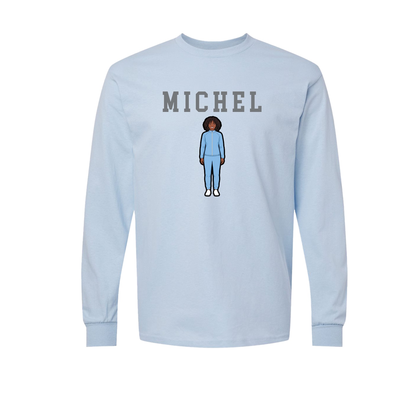 Long Sleeve Tee — Shirsey in Light Blue