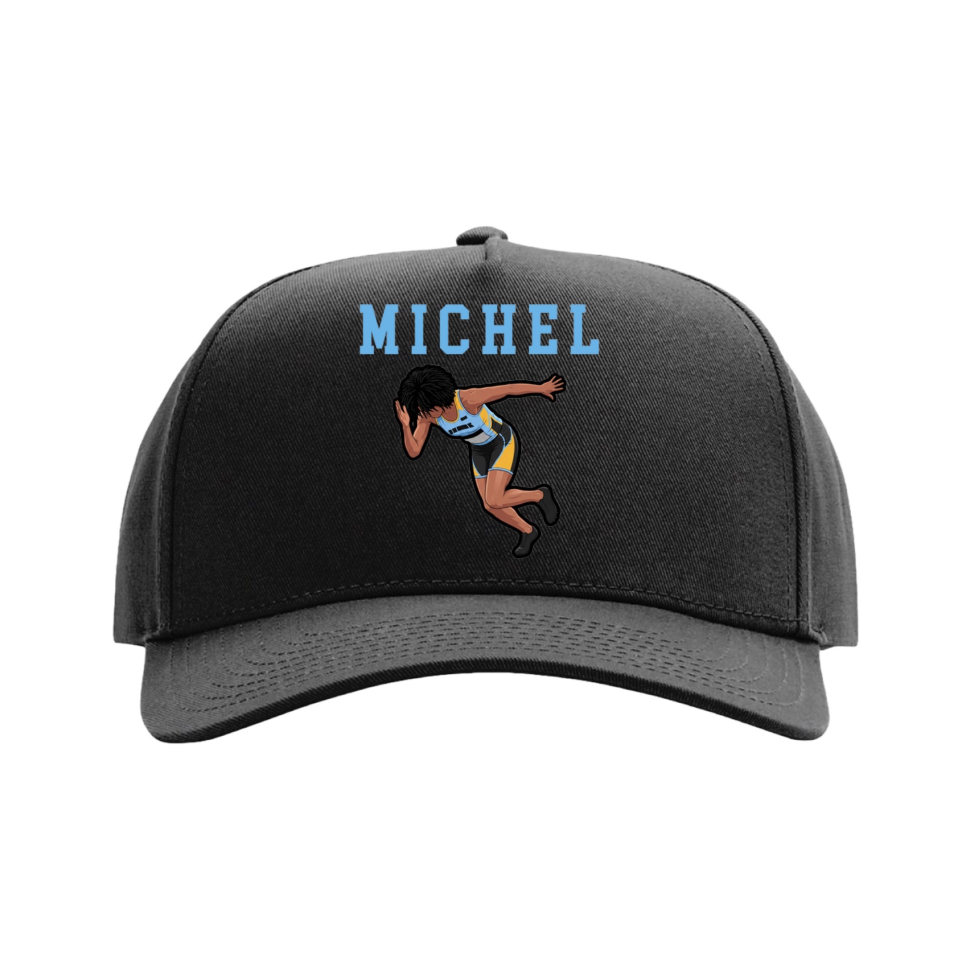 Full Fabric Five-Panel Champ Cap — Shirsey in Black