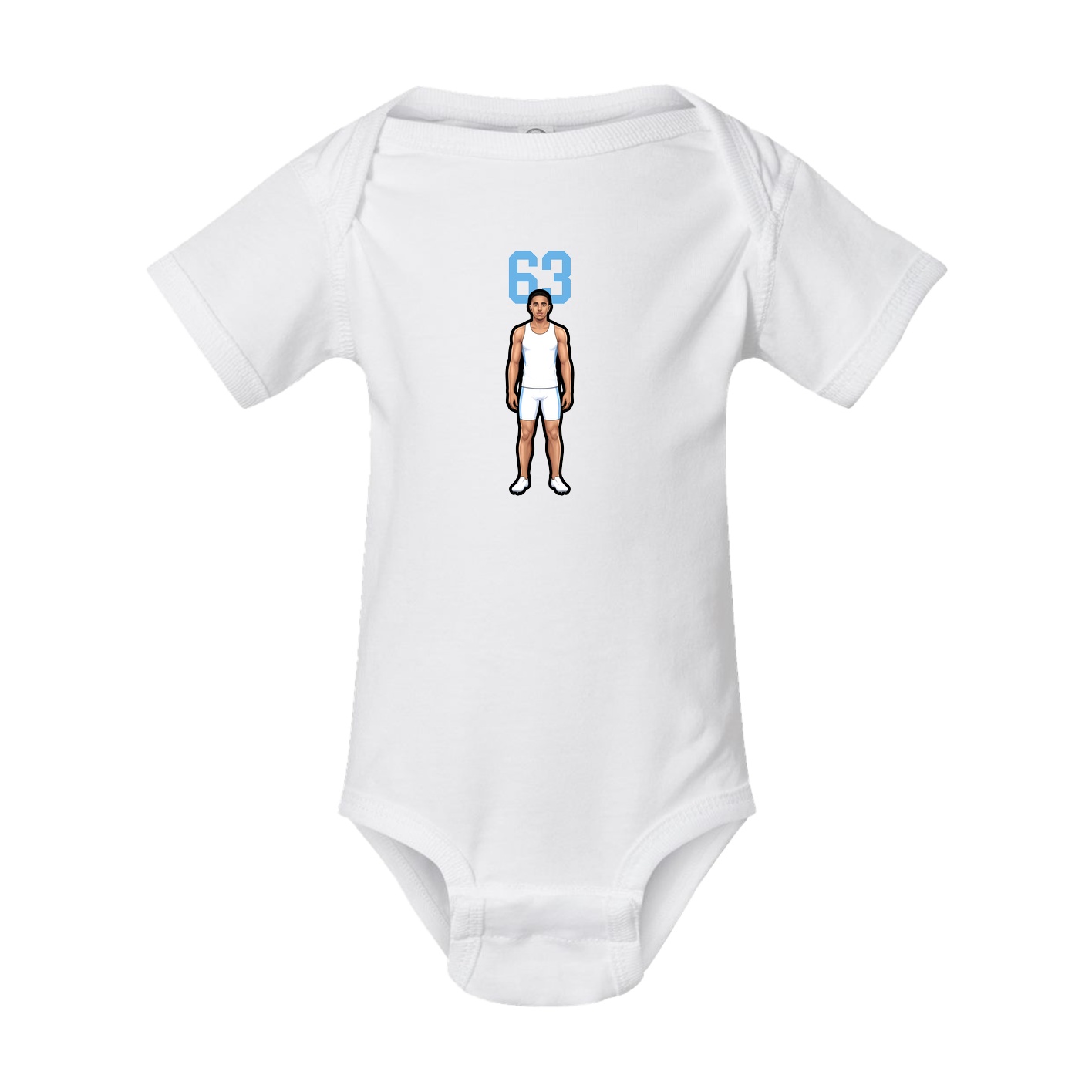Baby Onesie — Number Top in White
