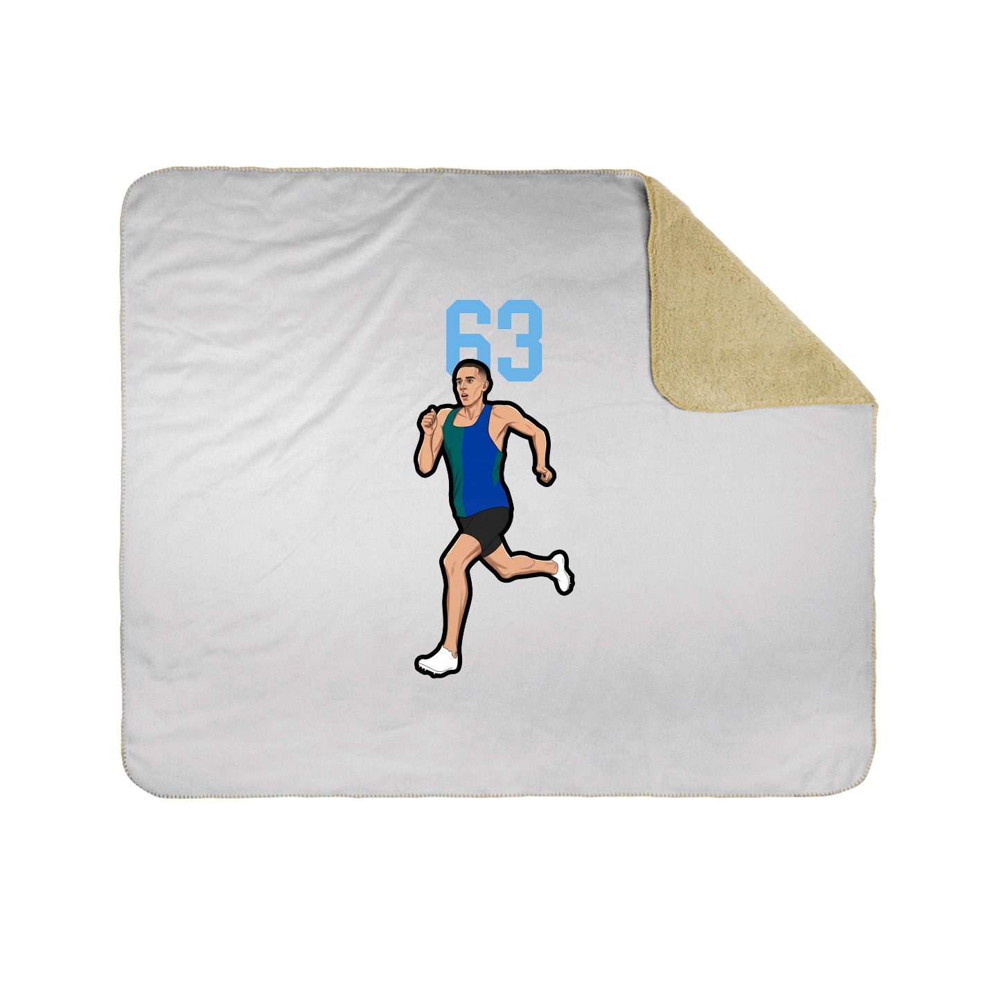 Throw Blanket — Number Top in White
