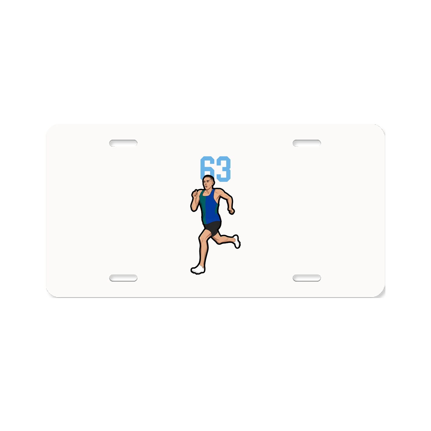 License Plate — Number Top in Classic