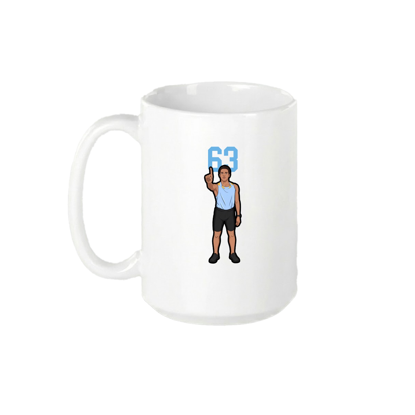 15oz Coffee Mug — Number Top in White