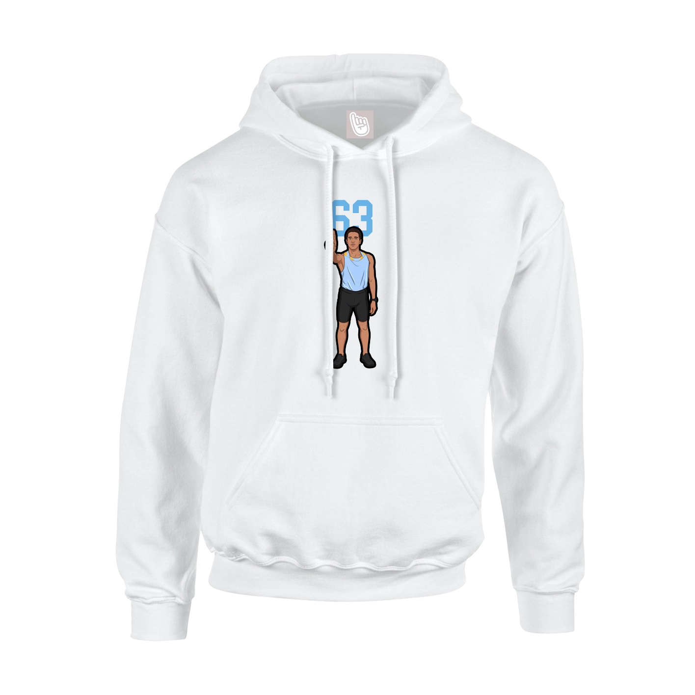 Hoodie — Number Top in White