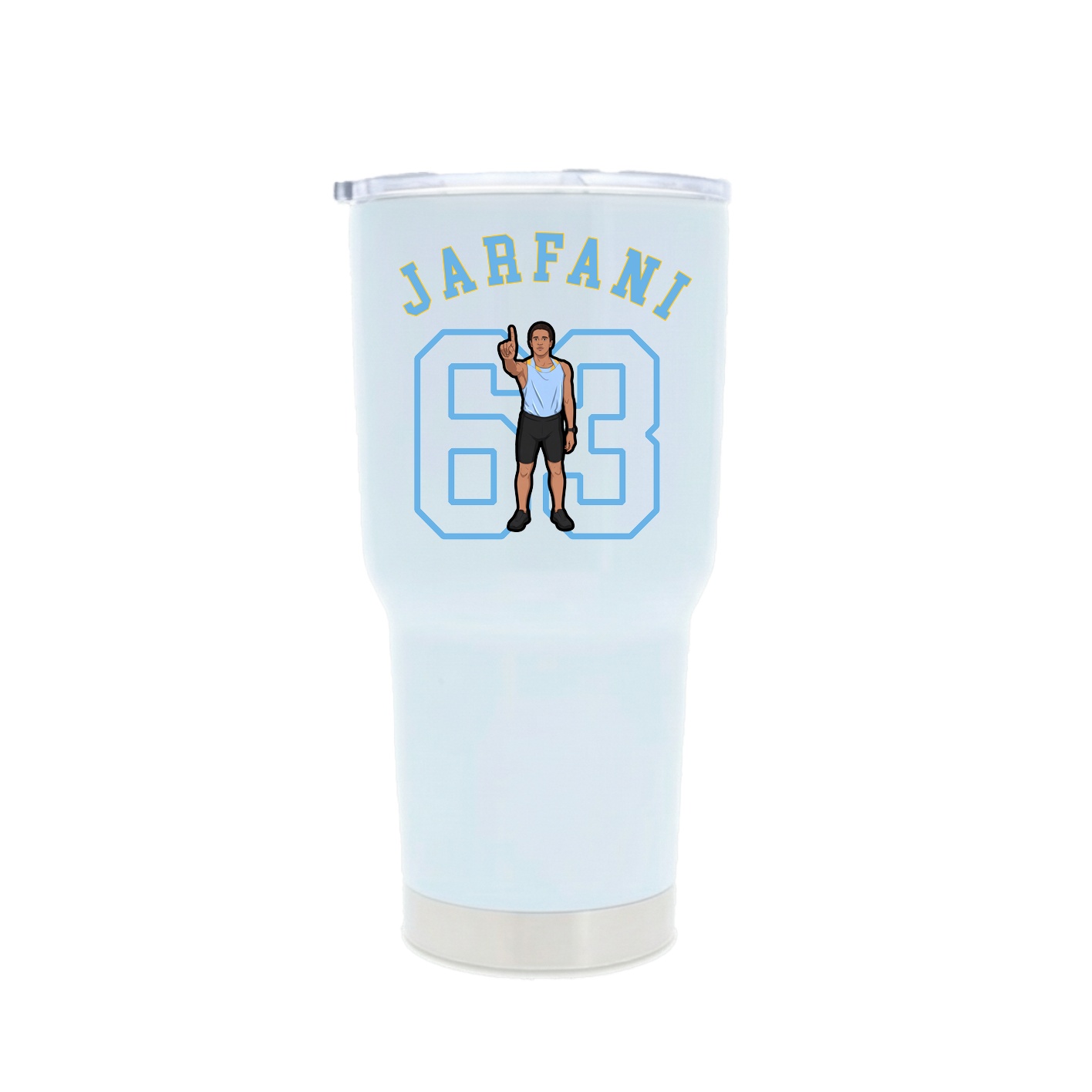 30oz Stainless Steel Tumbler — Shirsey Arch in White