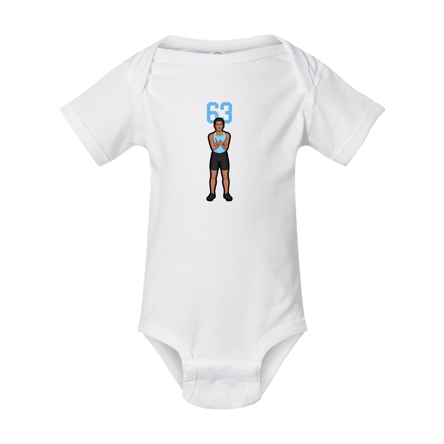 Baby Onesie — Number Top in White