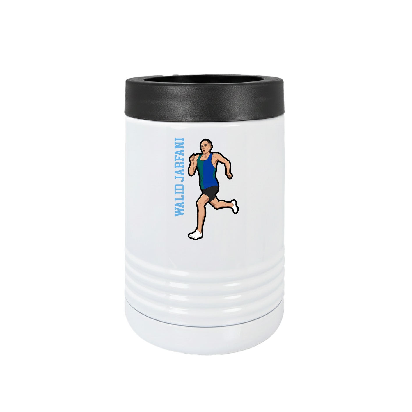 Beverage Holder — Name Vertical in White