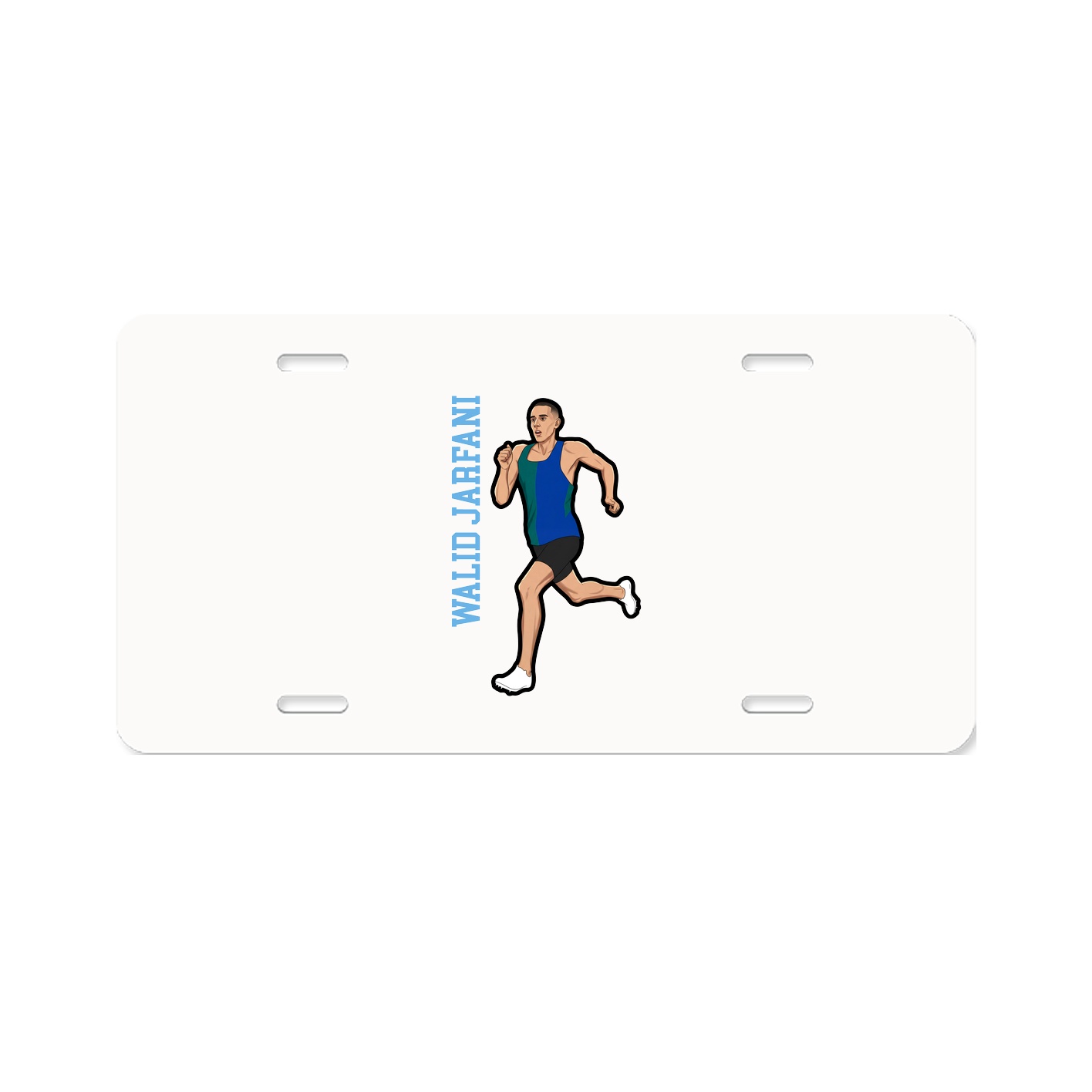 License Plate — Name Vertical in Classic