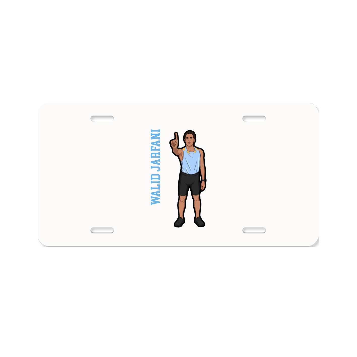 License Plate — Name Vertical in Classic