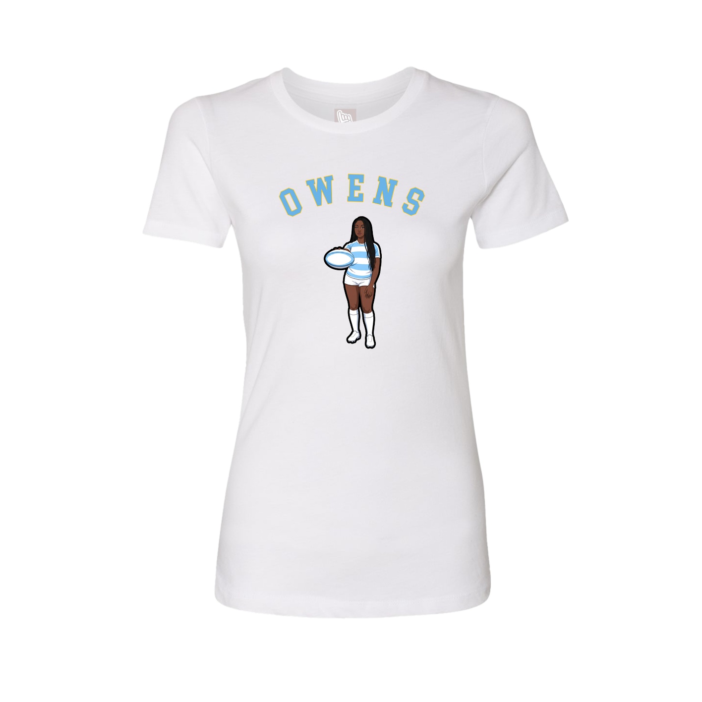 Fitted Women's Tee — Shirsey Arch in White