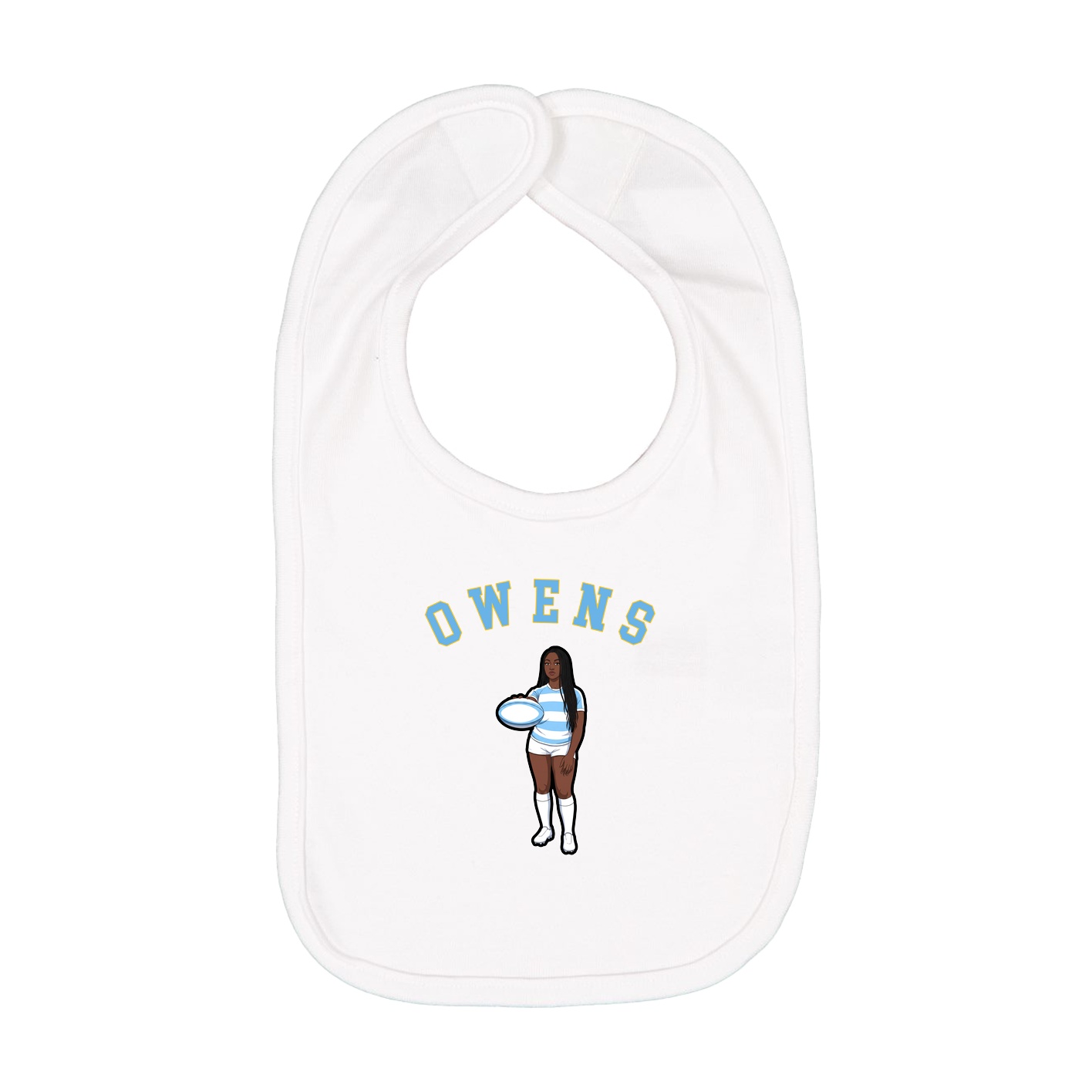 Infant Bib — Shirsey Arch in White