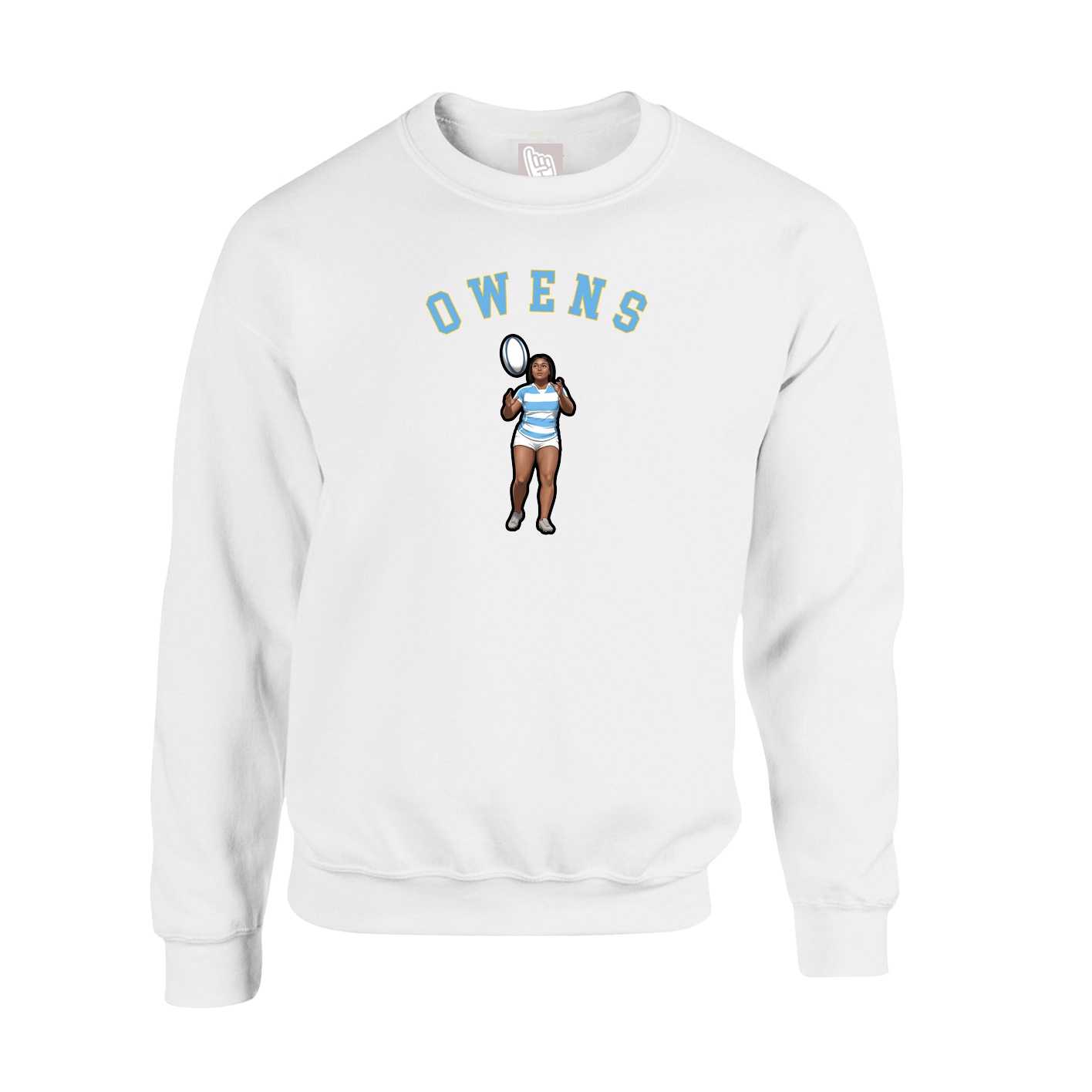 Fleece Crew — Shirsey Arch in White