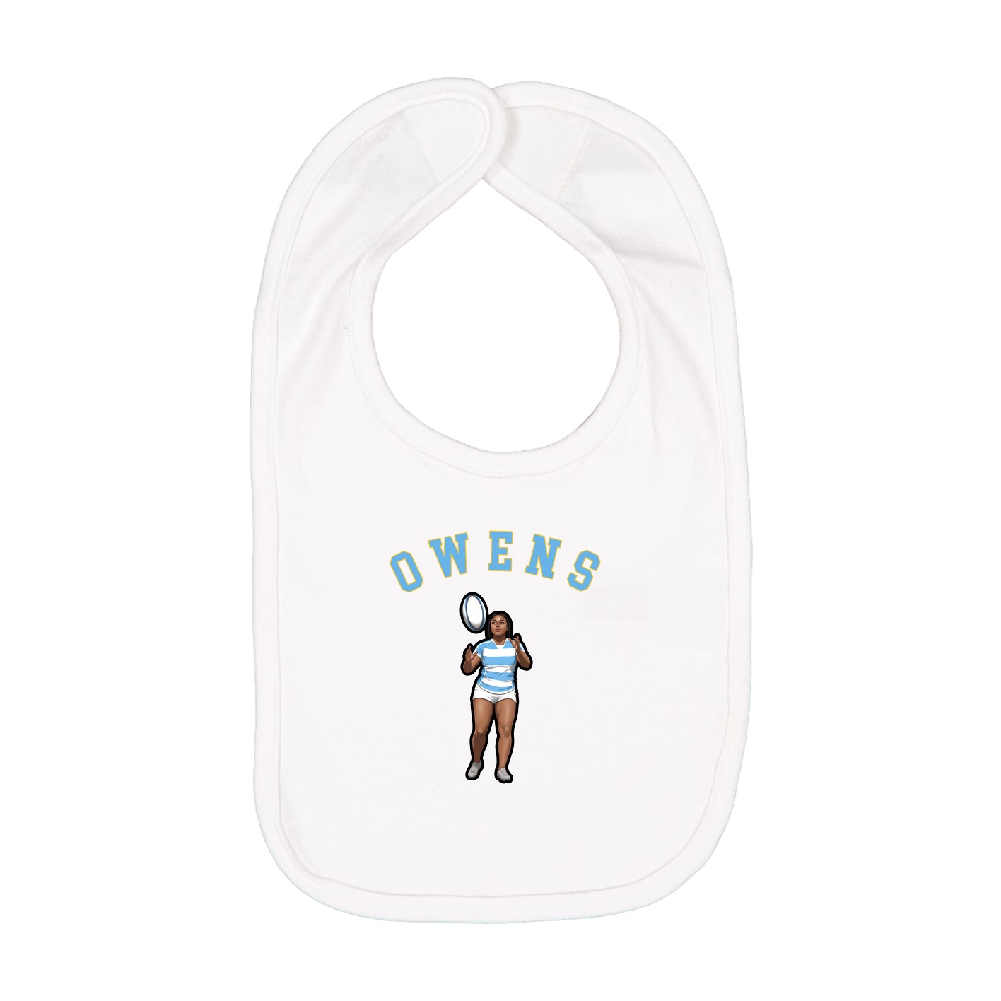 Infant Bib — Shirsey Arch in White