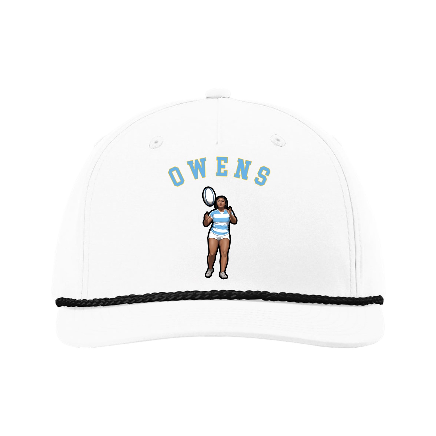 Five-Panel Classic Rope Cap — Shirsey Arch in White