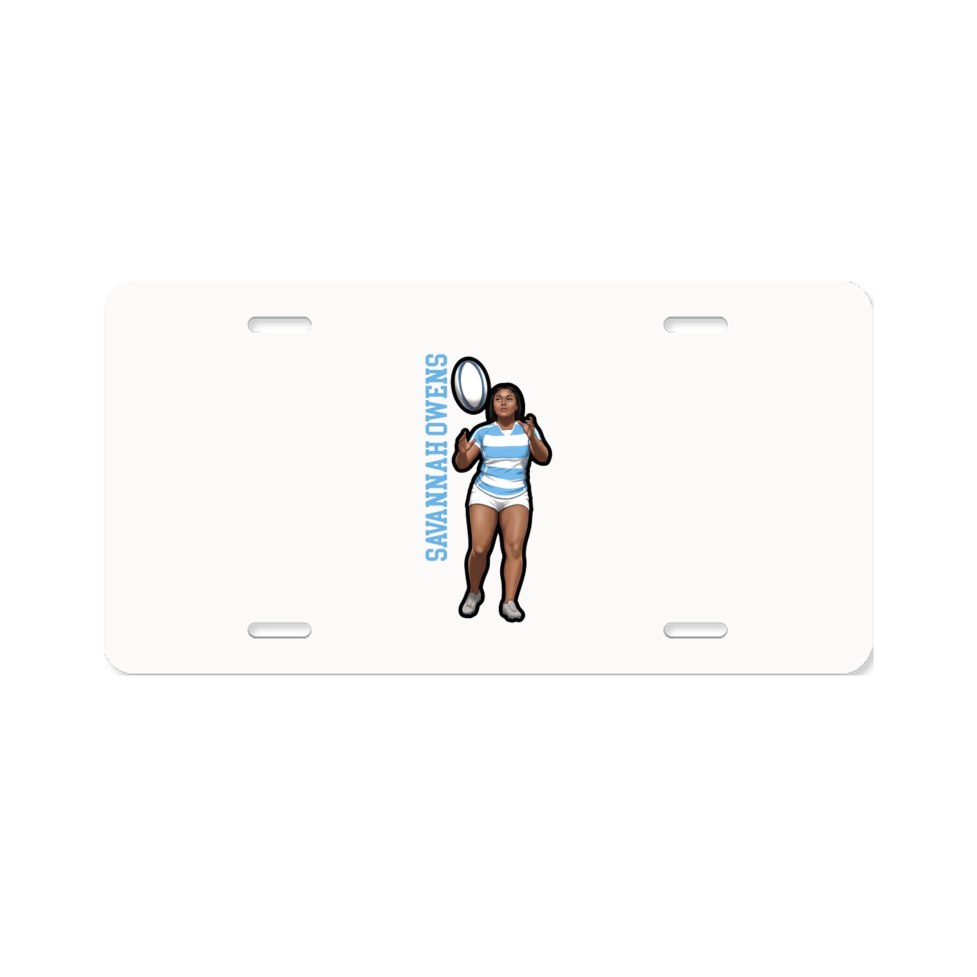 License Plate — Name Vertical in Classic