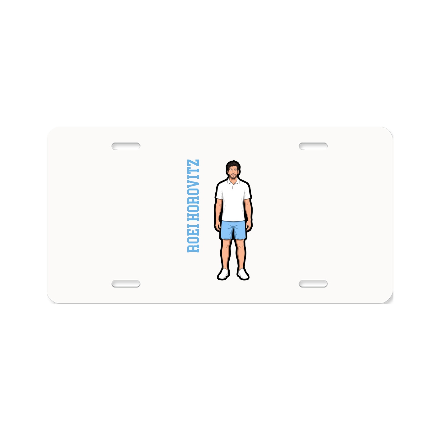 License Plate — Name Vertical in Classic