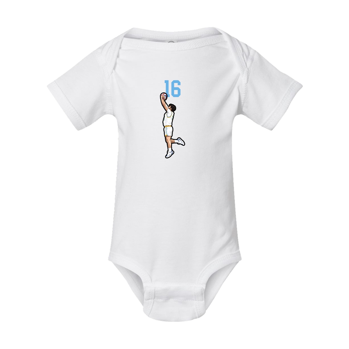 Baby Onesie — Number Top in White