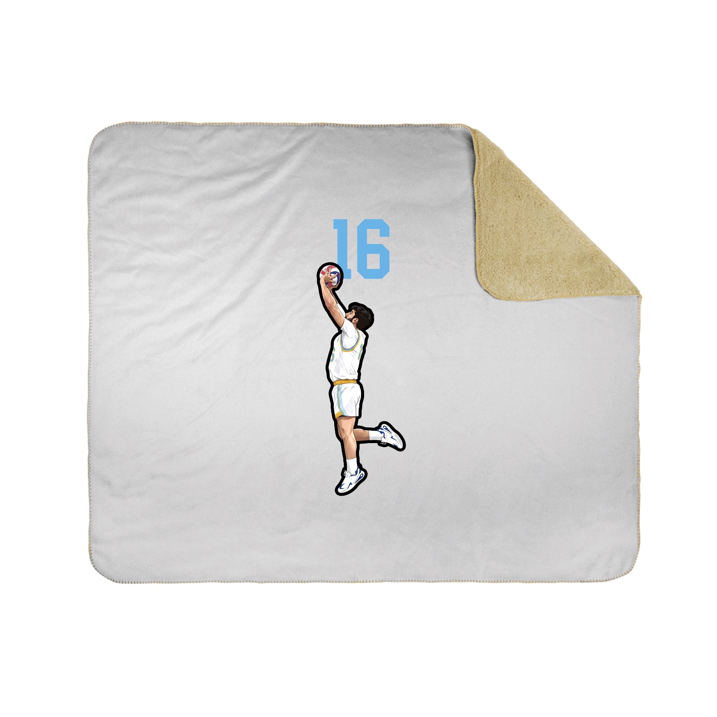 Throw Blanket — Number Top in White