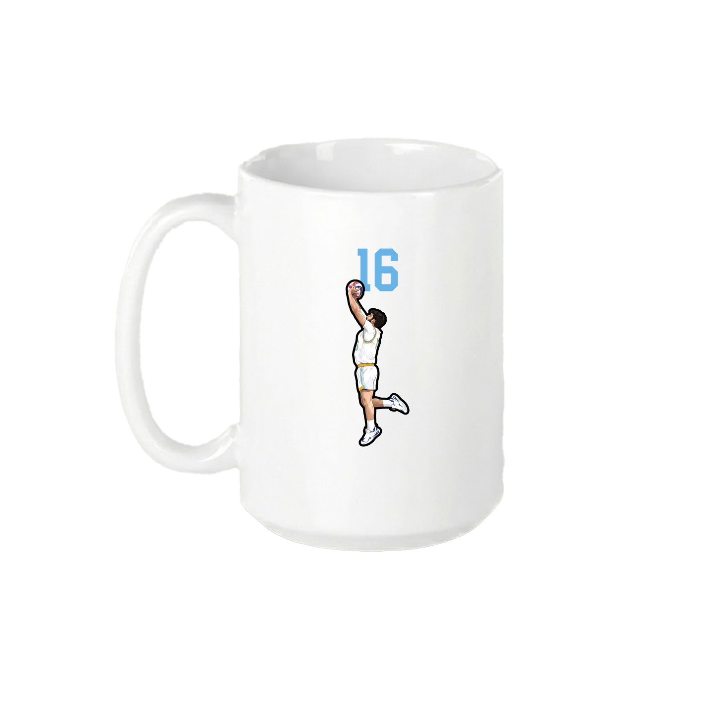 15oz Coffee Mug — Number Top in White