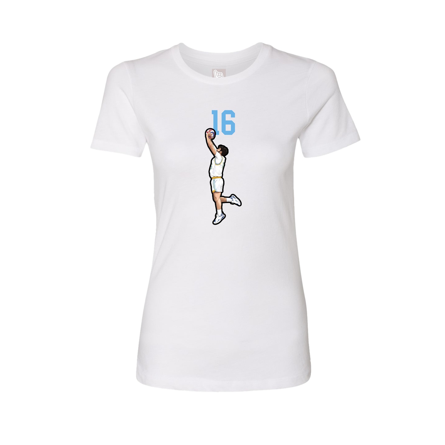 Womens Tee — Number Top in White