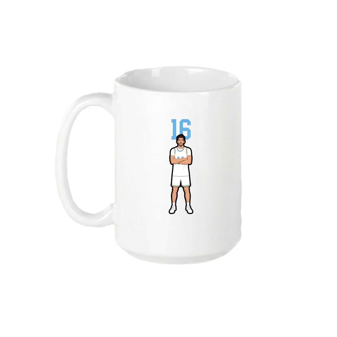 15oz Coffee Mug — Number Top in White