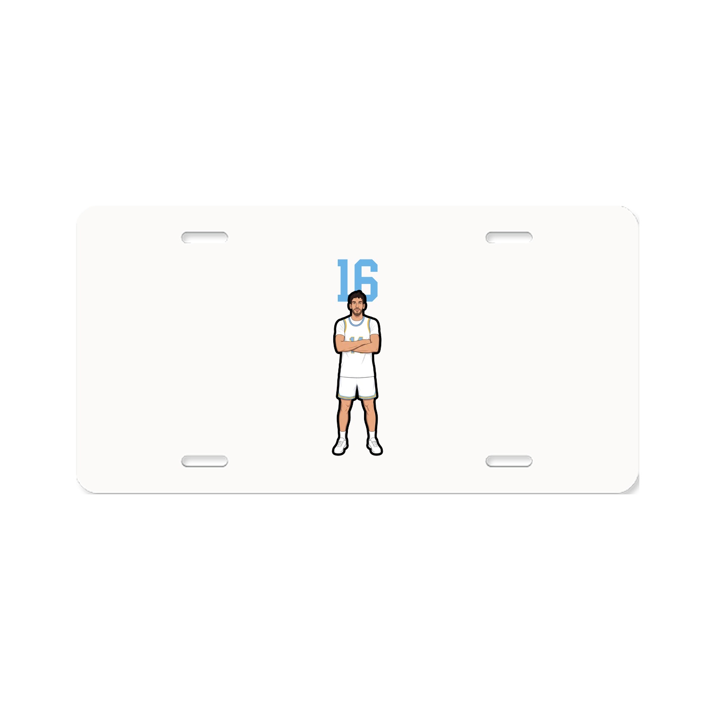 License Plate — Number Top in Classic