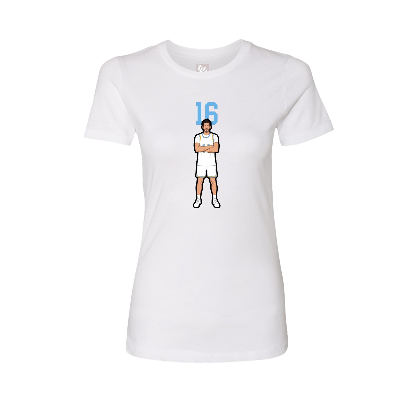 Womens Tee — Number Top in White
