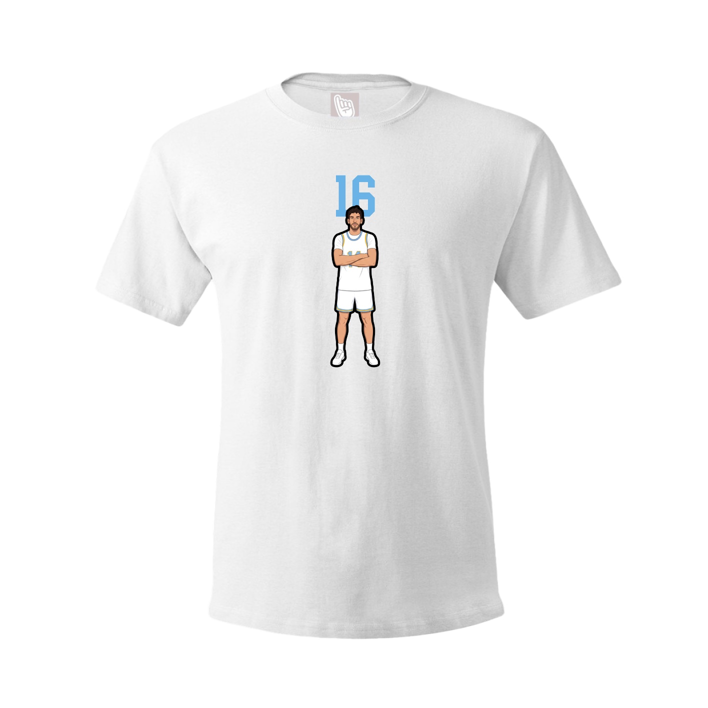 Youth Tee — Number Top in White