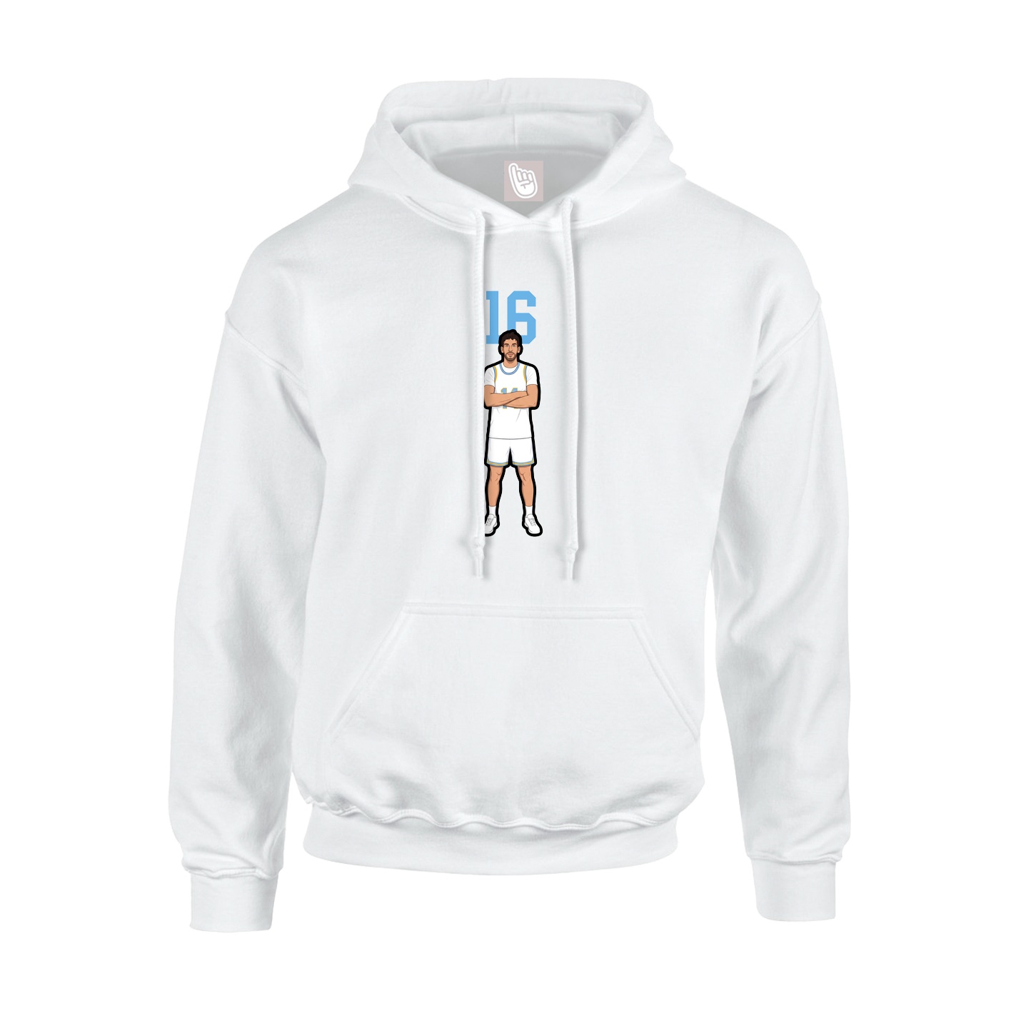 Hoodie — Number Top in White