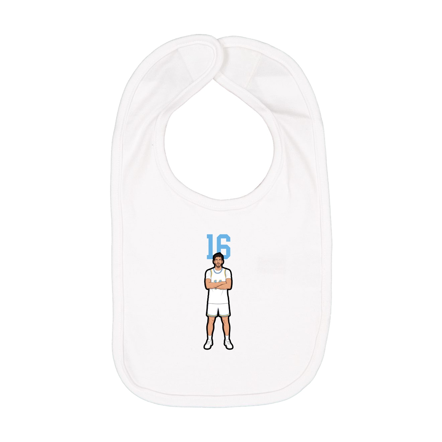 Infant Bib — Number Top in White