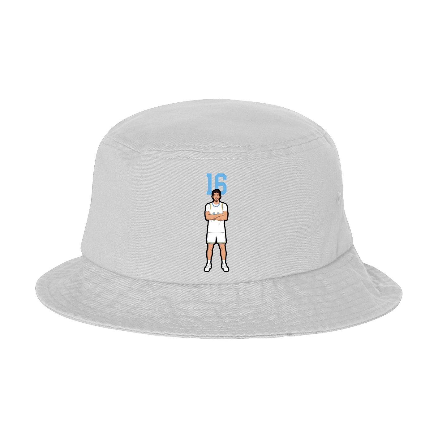 Bucket Cap — Number Top in White