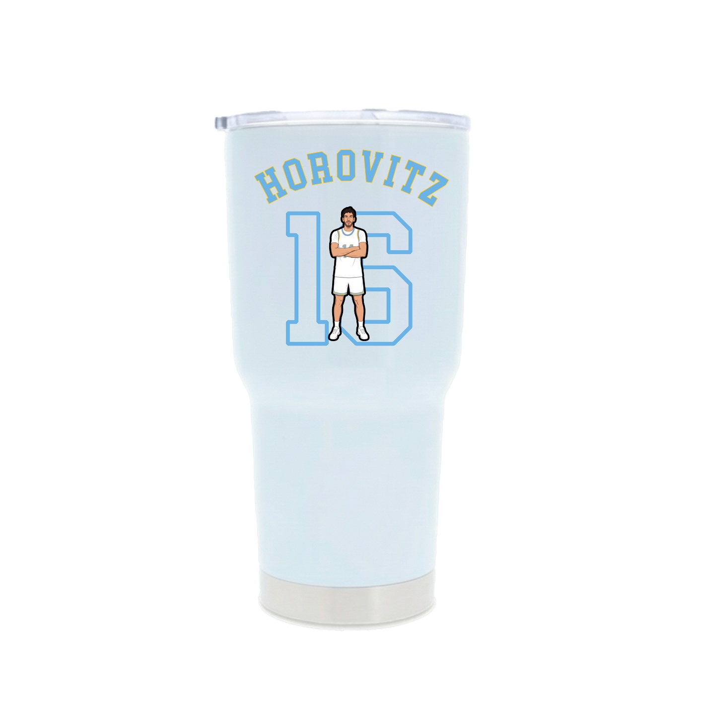 30oz Stainless Steel Tumbler — Shirsey Arch in White